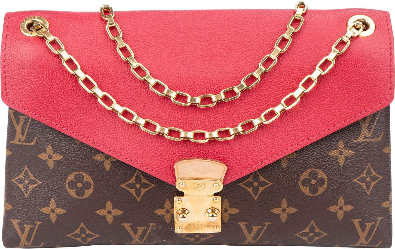 Louis Vuitton Louis Vuitton Canvas Monogram Pallas Chain Crossbody Bag Bruin