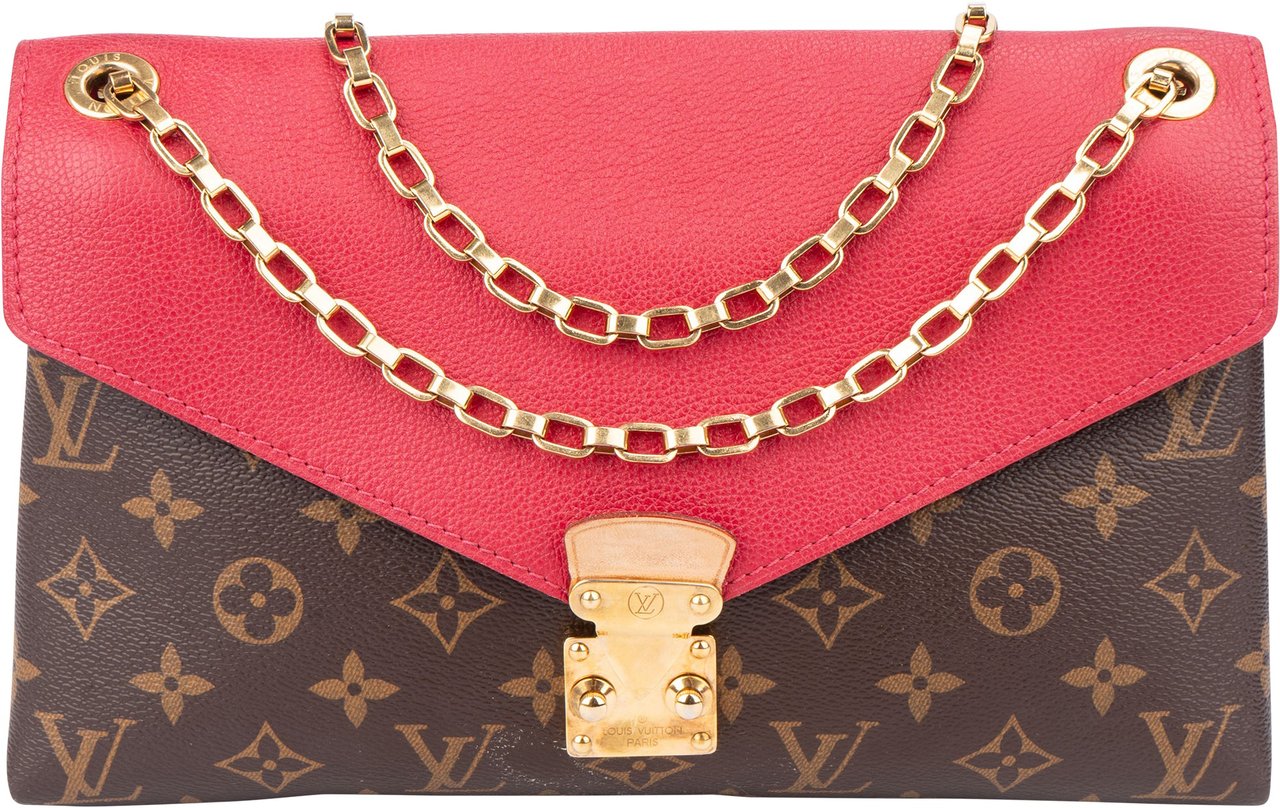 Louis Vuitton Louis Vuitton Canvas Monogram Pallas Chain Crossbody Bag Bruin