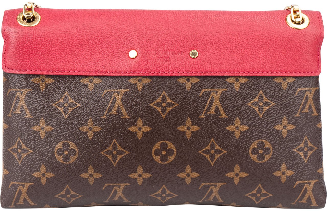 Louis Vuitton Louis Vuitton Canvas Monogram Pallas Chain Crossbody Bag Bruin