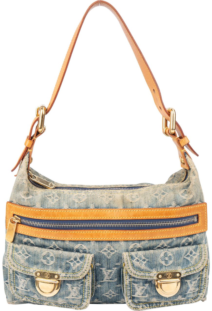 Louis Vuitton Louis Vuitton Denim Monogram Baggy PM Shoulder Bag Blauw