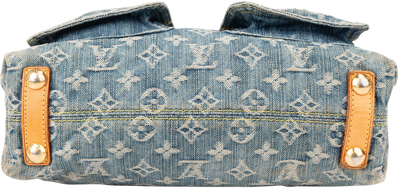 Louis Vuitton Louis Vuitton Denim Monogram Baggy PM Shoulder Bag Blauw