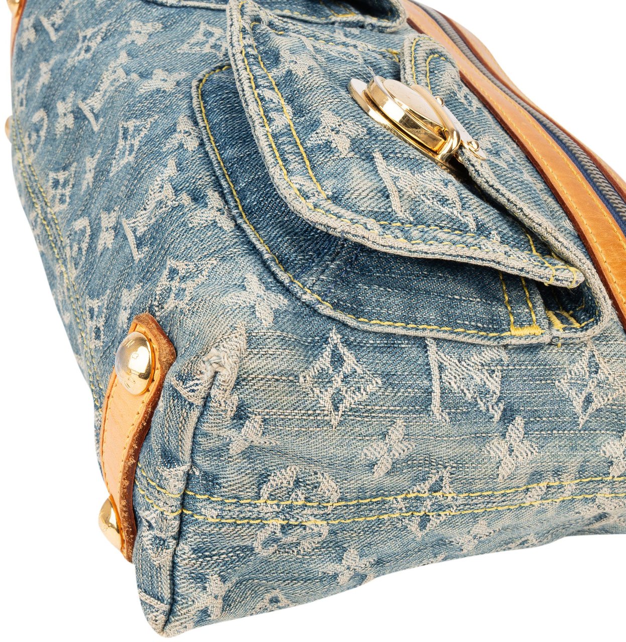 Louis Vuitton Louis Vuitton Denim Monogram Baggy PM Shoulder Bag Blauw