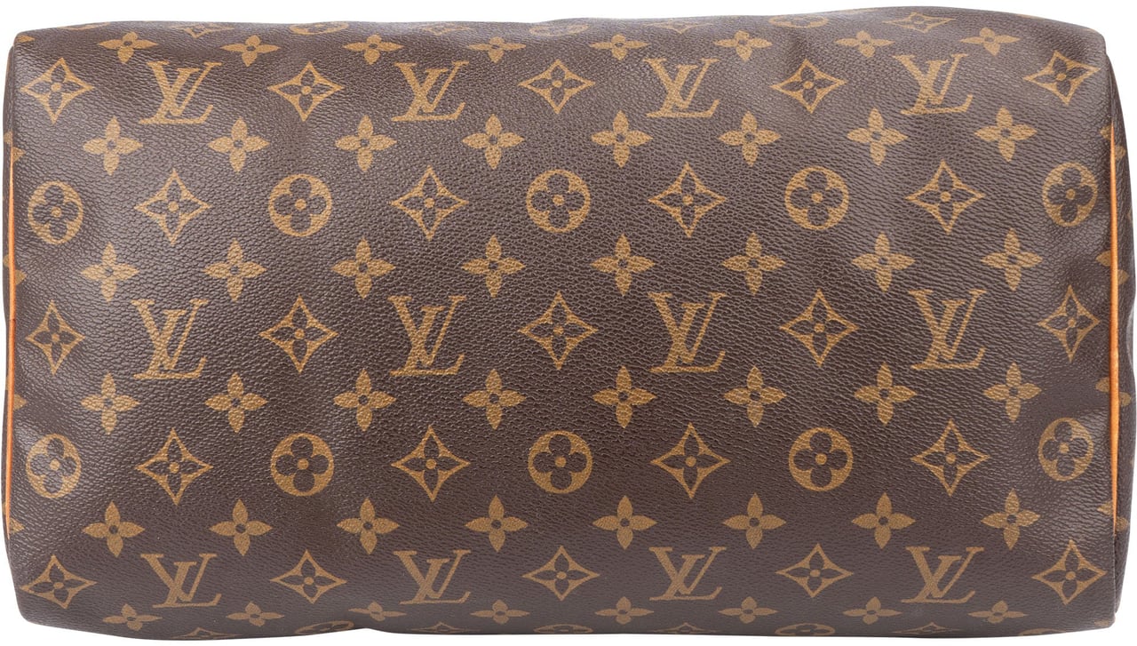Louis Vuitton Louis Vuitton Canvas Monogram Speedy 35 Handbag Bruin