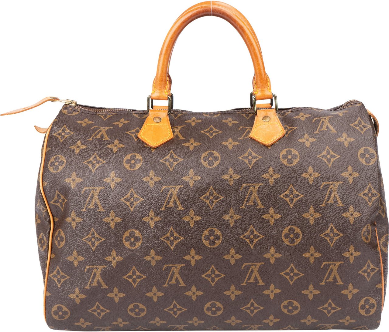 Louis Vuitton Louis Vuitton Canvas Monogram Speedy 35 Handbag Bruin