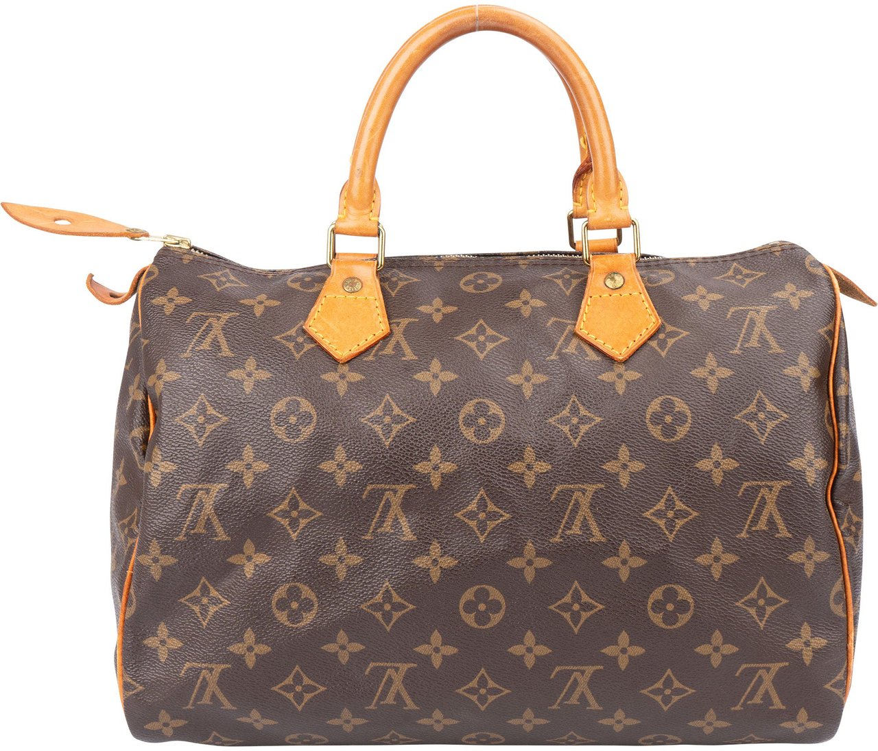 Louis Vuitton Louis Vuitton Canvas Monogram Speedy 30 Handbag Bruin