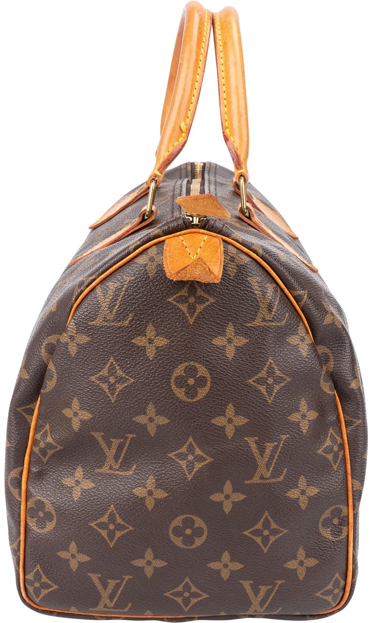Louis Vuitton Louis Vuitton Canvas Monogram Speedy 30 Handbag Bruin