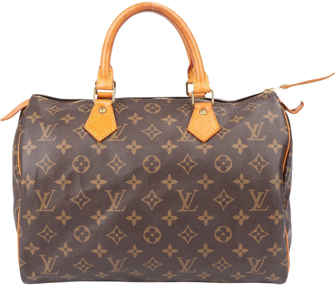 Louis Vuitton Louis Vuitton Canvas Monogram Speedy 30 Handbag Bruin