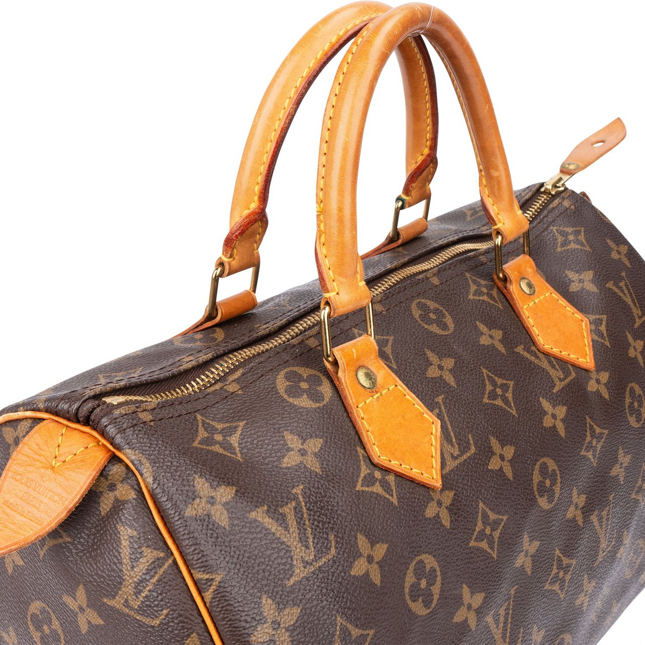 Louis Vuitton Louis Vuitton Canvas Monogram Speedy 30 Handbag Bruin
