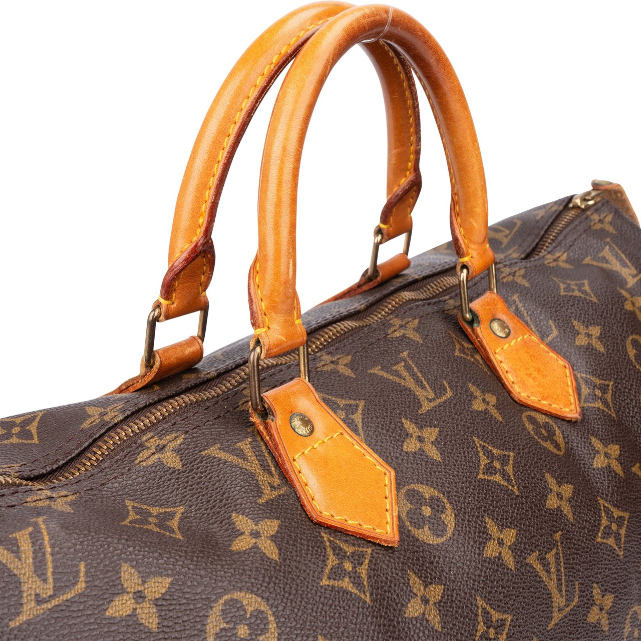 Louis Vuitton Louis Vuitton Canvas Monogram Speedy 40 Handbag Bruin