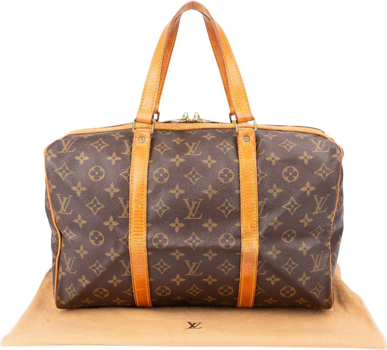 Louis Vuitton Louis Vuitton Canvas Monogram Sac Souple 35 Handbag Bruin