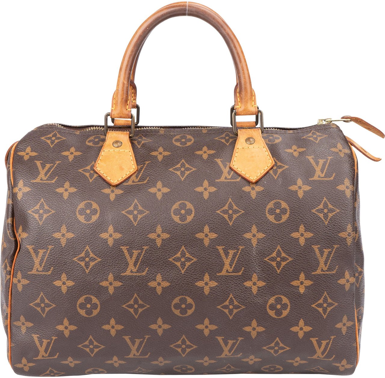 Louis Vuitton Louis Vuitton Canvas Monogram Speedy 30 Handbag Bruin