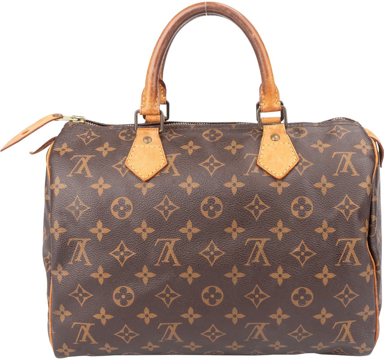 Louis Vuitton Louis Vuitton Canvas Monogram Speedy 30 Handbag Bruin