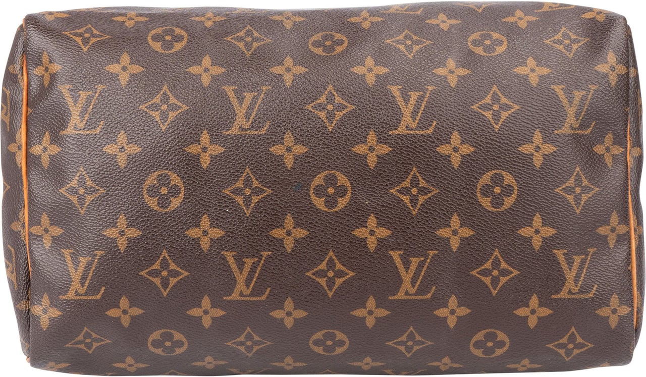 Louis Vuitton Louis Vuitton Canvas Monogram Speedy 30 Handbag Bruin