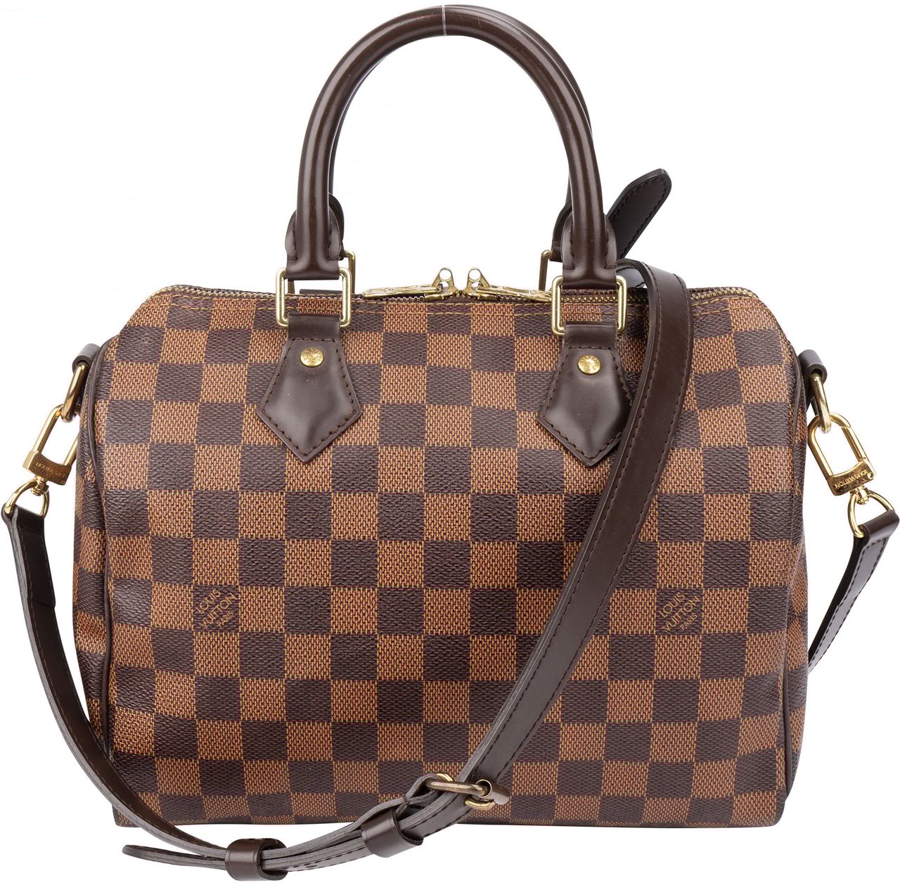 Louis Vuitton Louis Vuitton Damier Ebene Monogram Speedy 25 Handbag Bruin