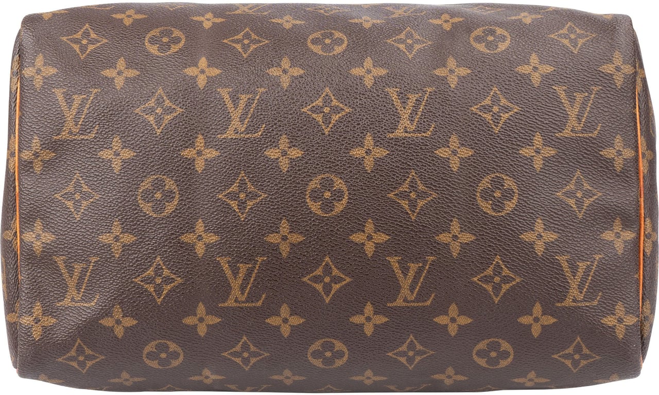 Louis Vuitton Louis Vuitton Canvas Monogram Speedy 30 Handbag Bruin