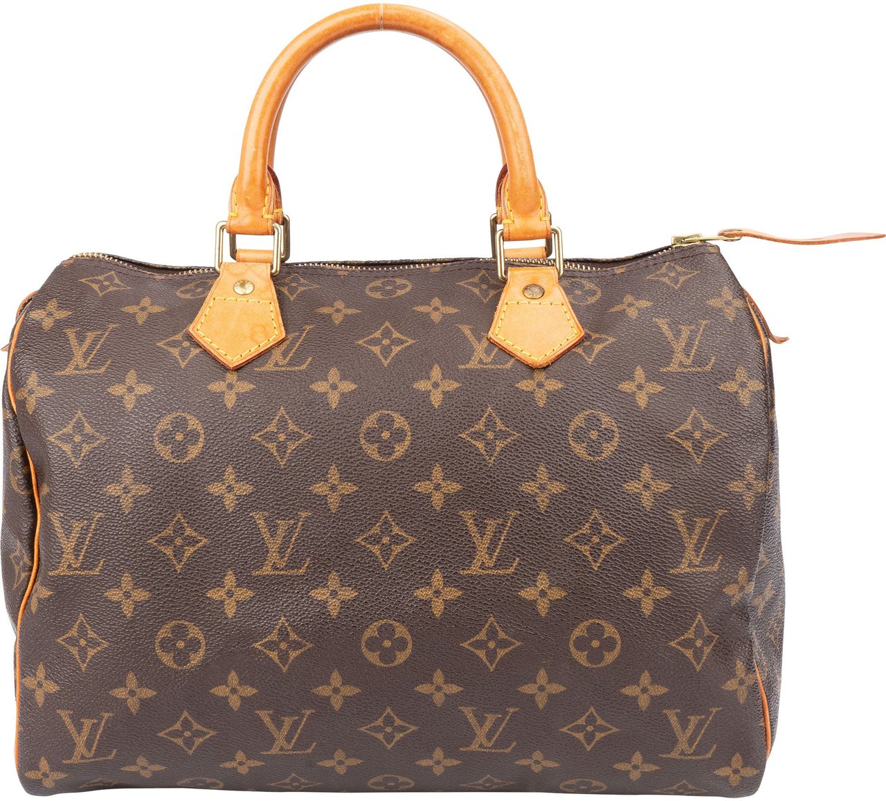 Louis Vuitton Louis Vuitton Canvas Monogram Speedy 30 Handbag Bruin