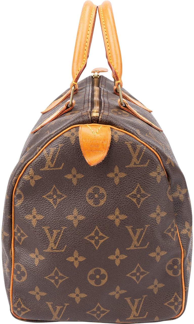 Louis Vuitton Louis Vuitton Canvas Monogram Speedy 30 Handbag Bruin