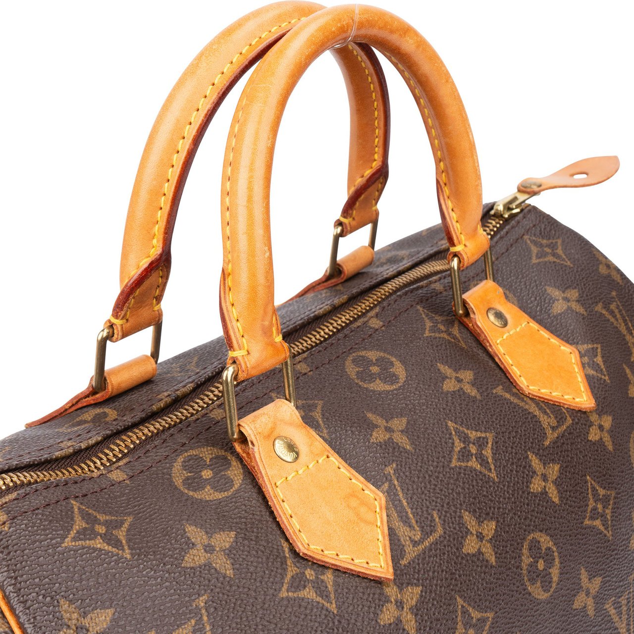 Louis Vuitton Louis Vuitton Canvas Monogram Speedy 30 Handbag Bruin
