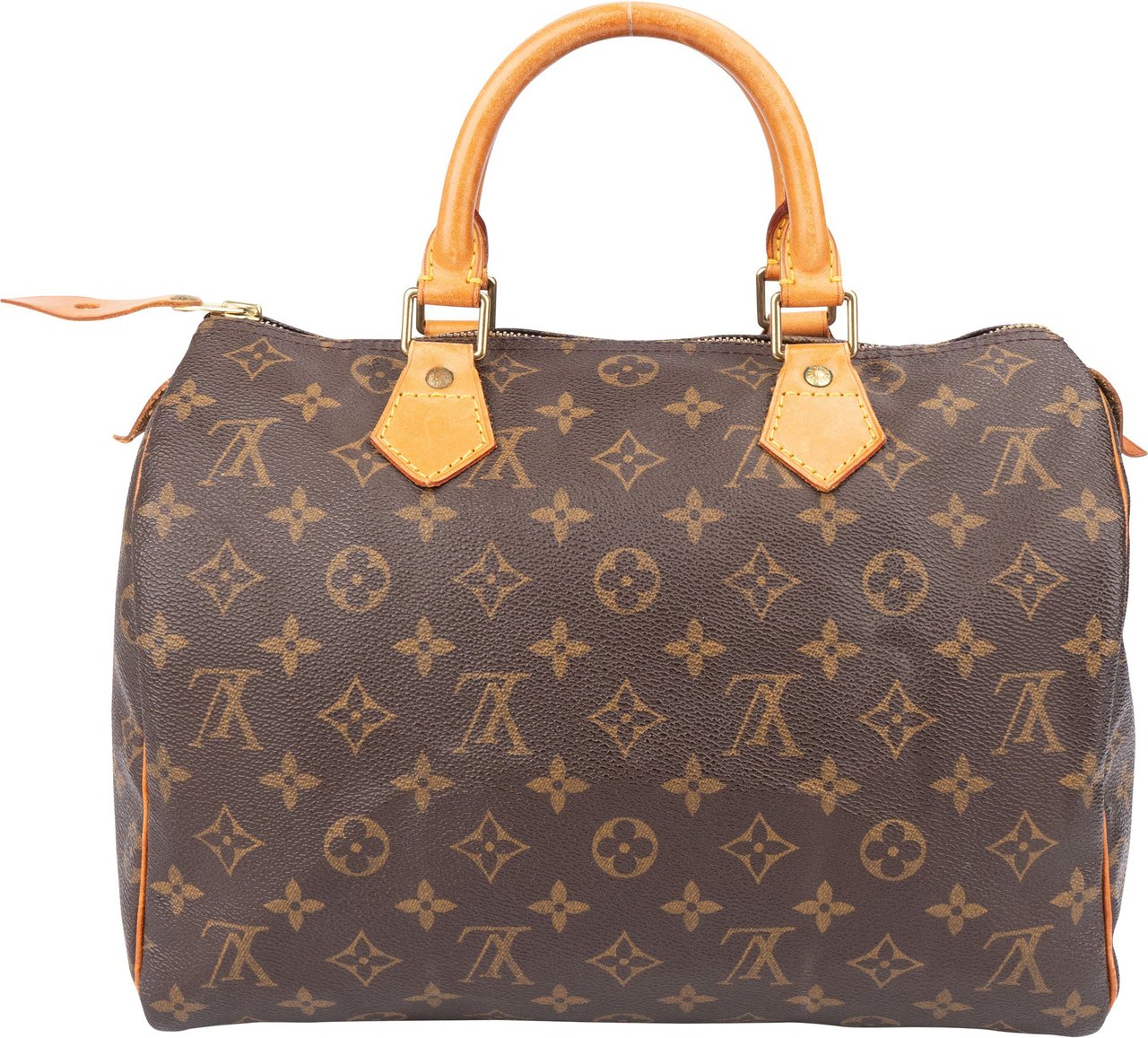 Louis Vuitton Louis Vuitton Canvas Monogram Speedy 30 Handbag Bruin