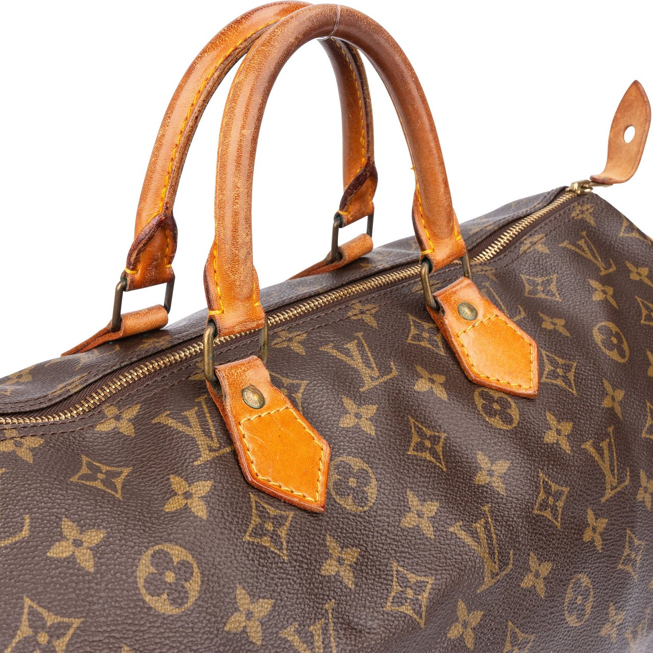 Louis Vuitton Louis Vuitton Canvas Monogram Speedy 40 Handbag Bruin