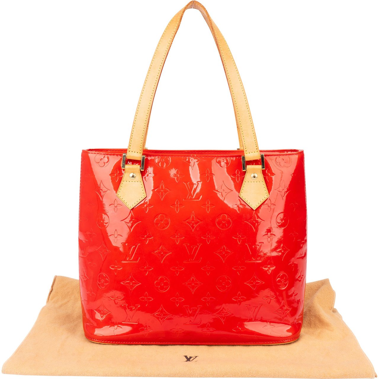 Louis Vuitton Louis Vuitton Rouge Vernis Monogram Houston Handbag Rood