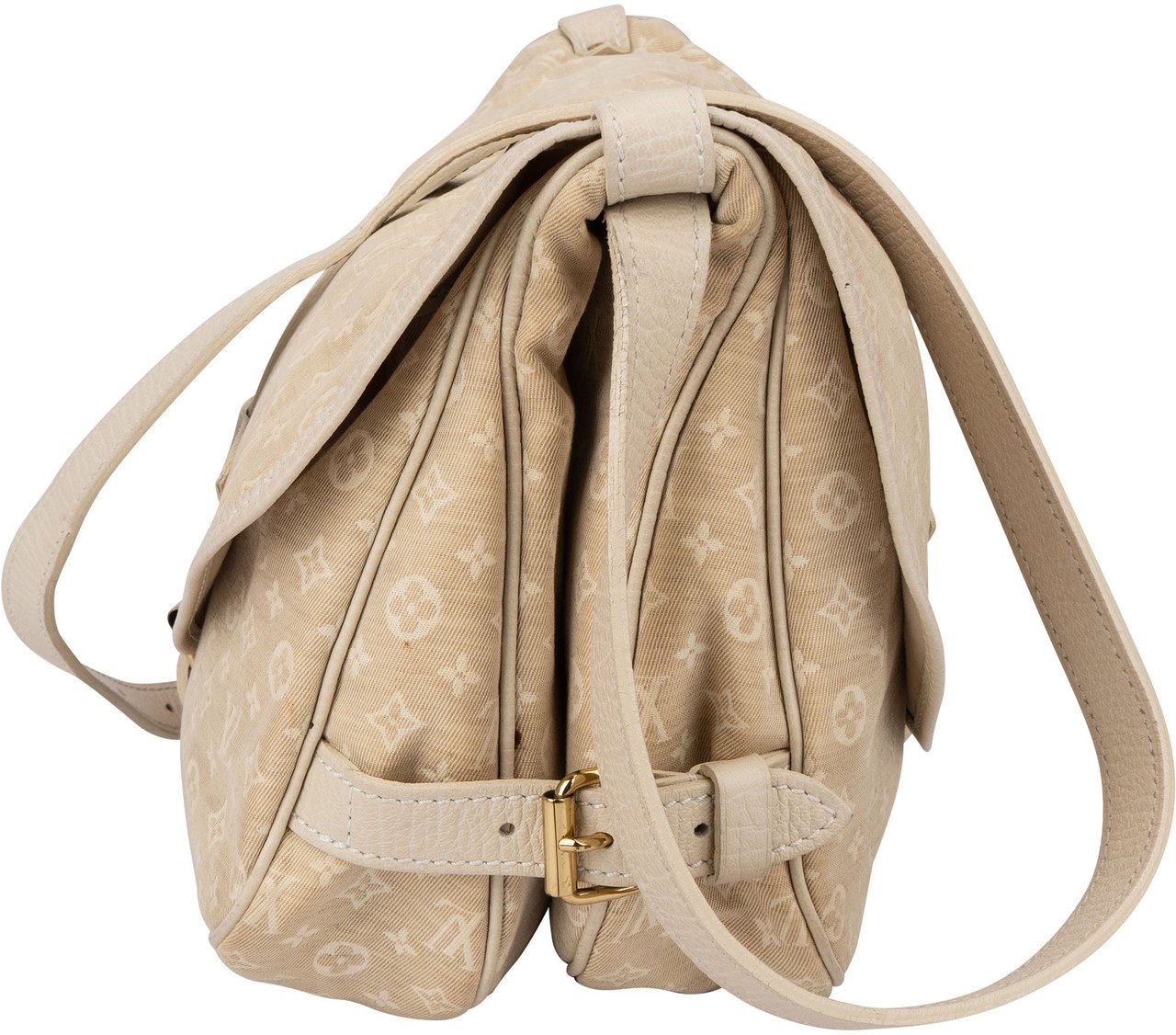 Louis Vuitton Louis Vuitton Mini Lin Monogram Saumur 30 Crossbody Bag Beige