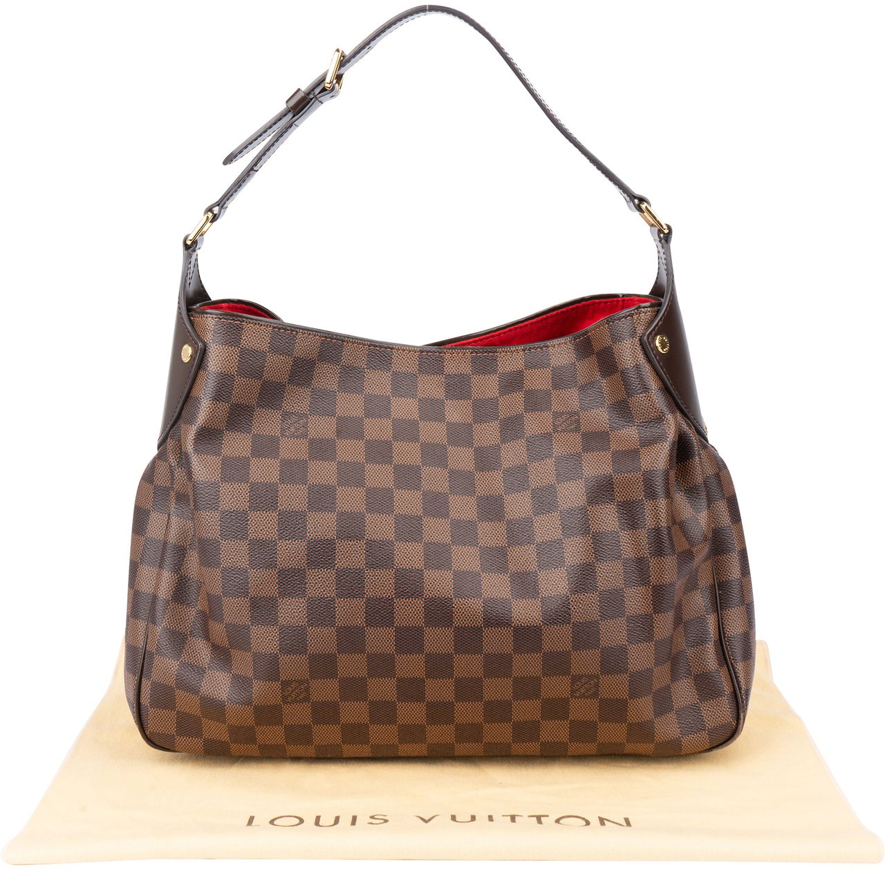Louis Vuitton Damier Ebene Monogram Reggia Handbag Bruin