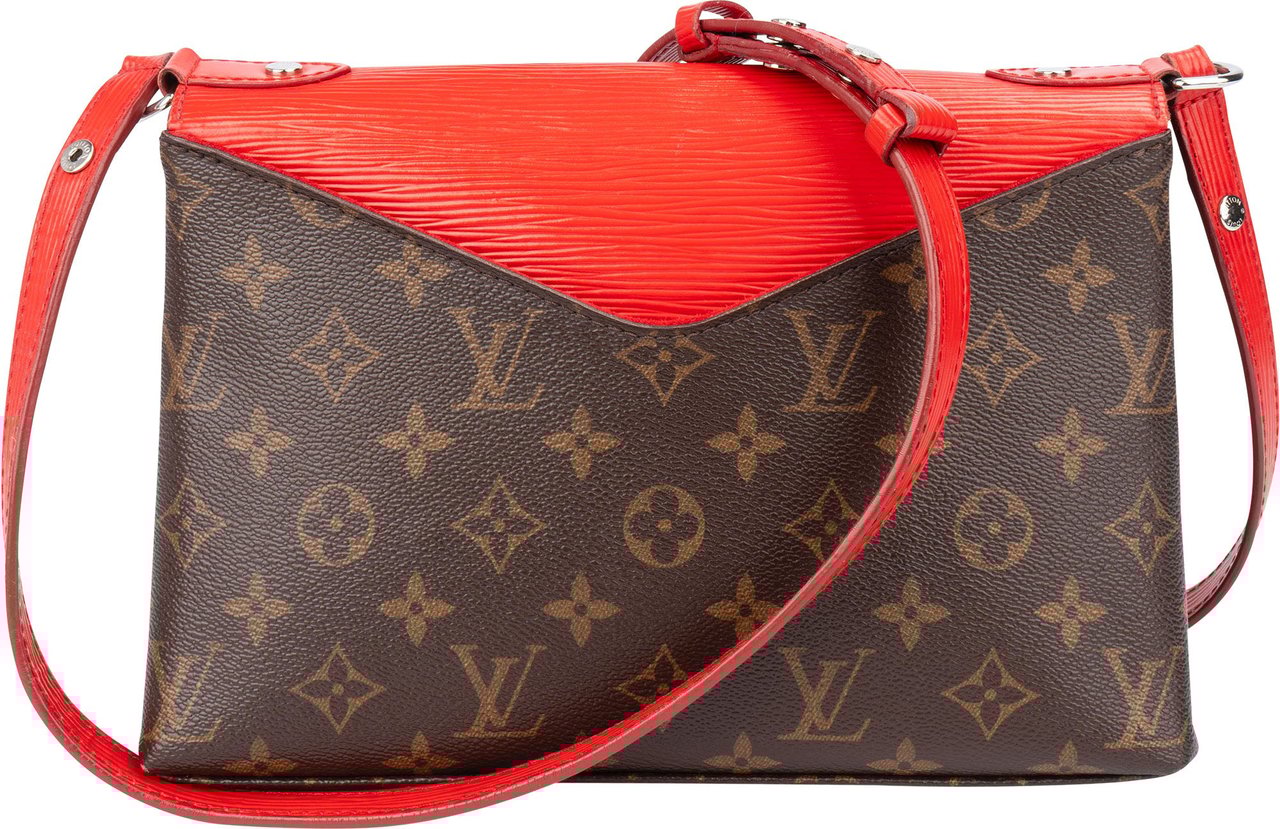 Louis Vuitton Louis Vuitton Canvas Epi Leather Saint Michel PM Crossbody Bag Bruin