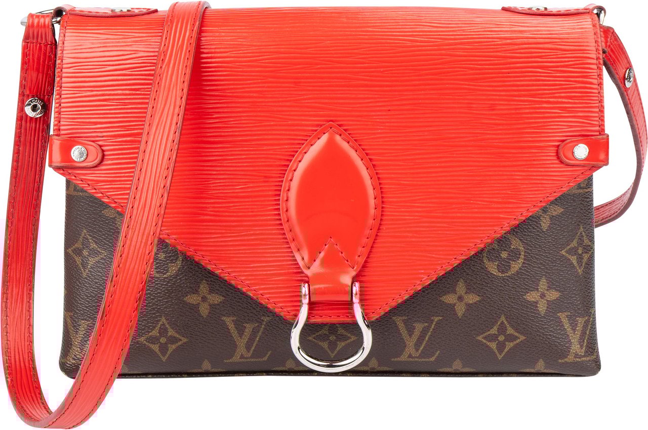 Louis Vuitton Louis Vuitton Canvas Epi Leather Saint Michel PM Crossbody Bag Bruin