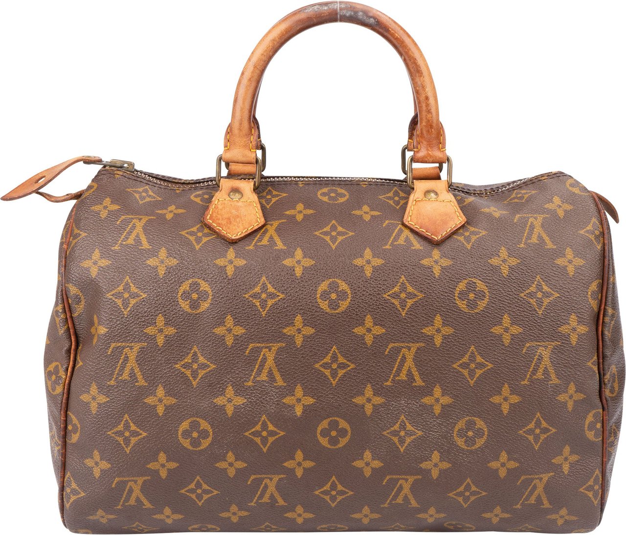 Louis Vuitton Louis Vuitton Canvas Monogram Speedy 30 Handbag Bruin