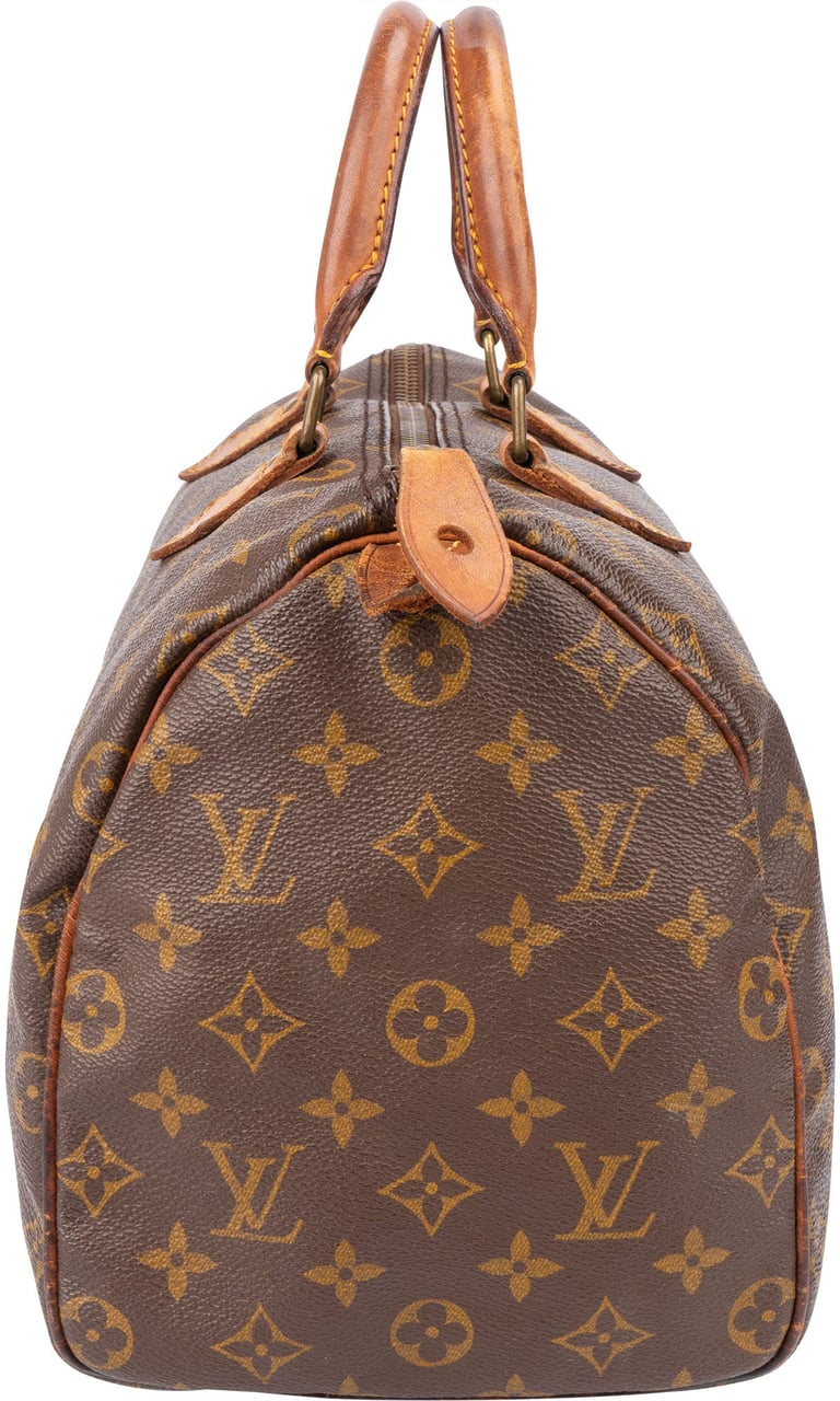 Louis Vuitton Louis Vuitton Canvas Monogram Speedy 30 Handbag Bruin