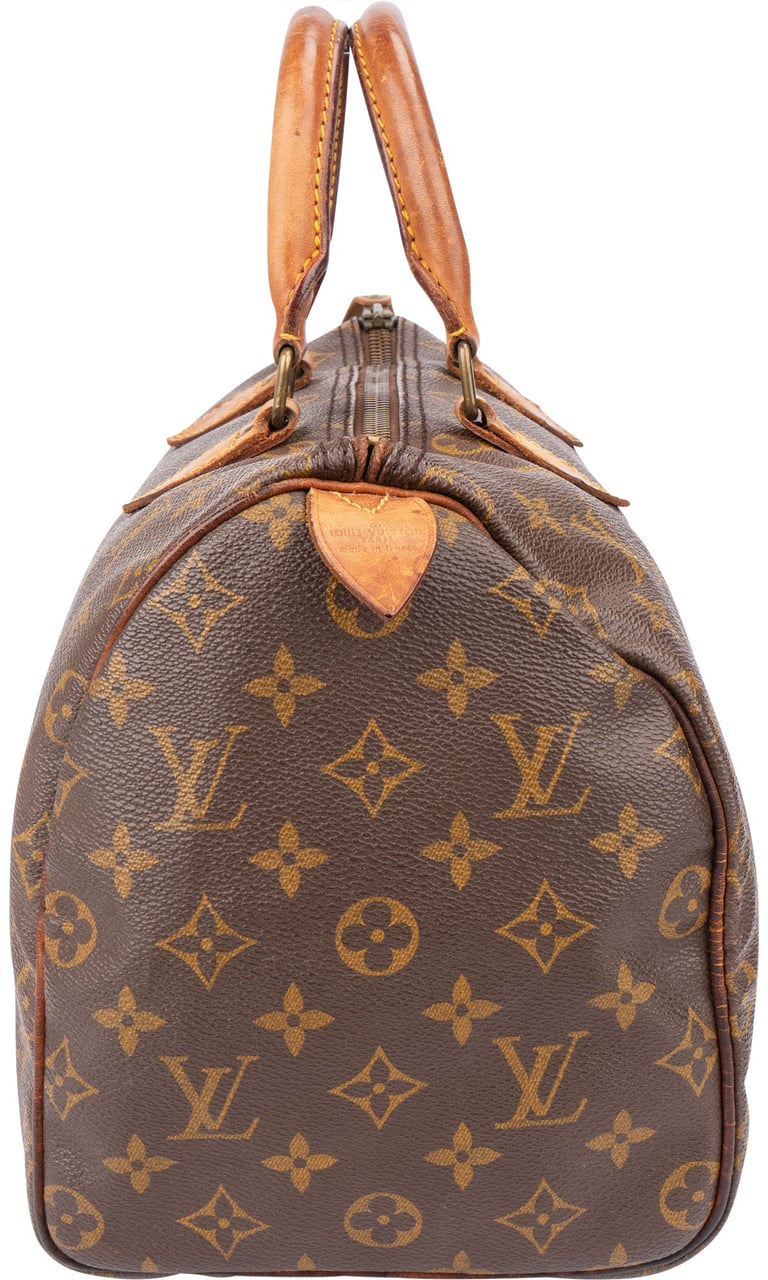 Louis Vuitton Louis Vuitton Canvas Monogram Speedy 30 Handbag Bruin