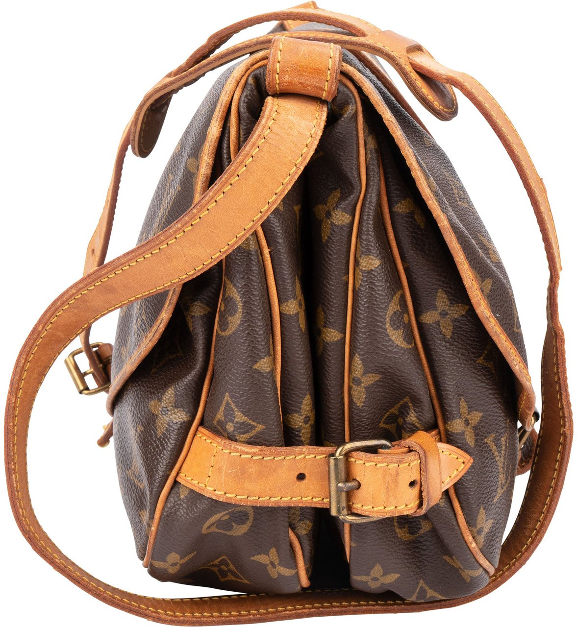 Louis Vuitton Louis Vuitton Canvas Monogram Saumur 30 Crossbody Bag Bruin