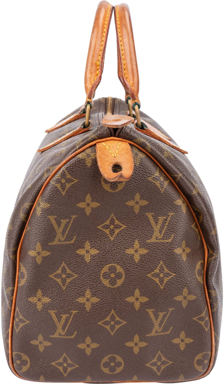 Louis Vuitton Louis Vuitton Canvas Monogram Speedy 30 Handbag Bruin