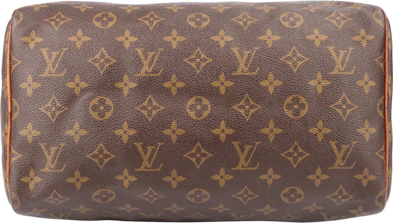 Louis Vuitton Louis Vuitton Canvas Monogram Speedy 30 Handbag Bruin