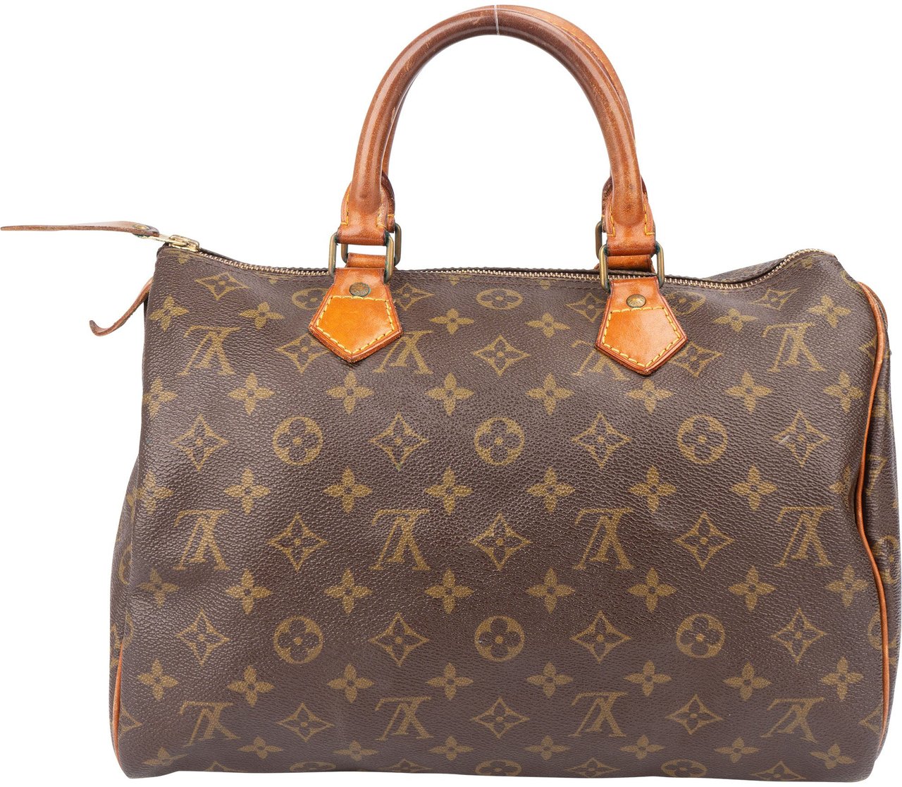 Louis Vuitton Louis Vuitton Canvas Monogram Speedy 30 Handbag Bruin