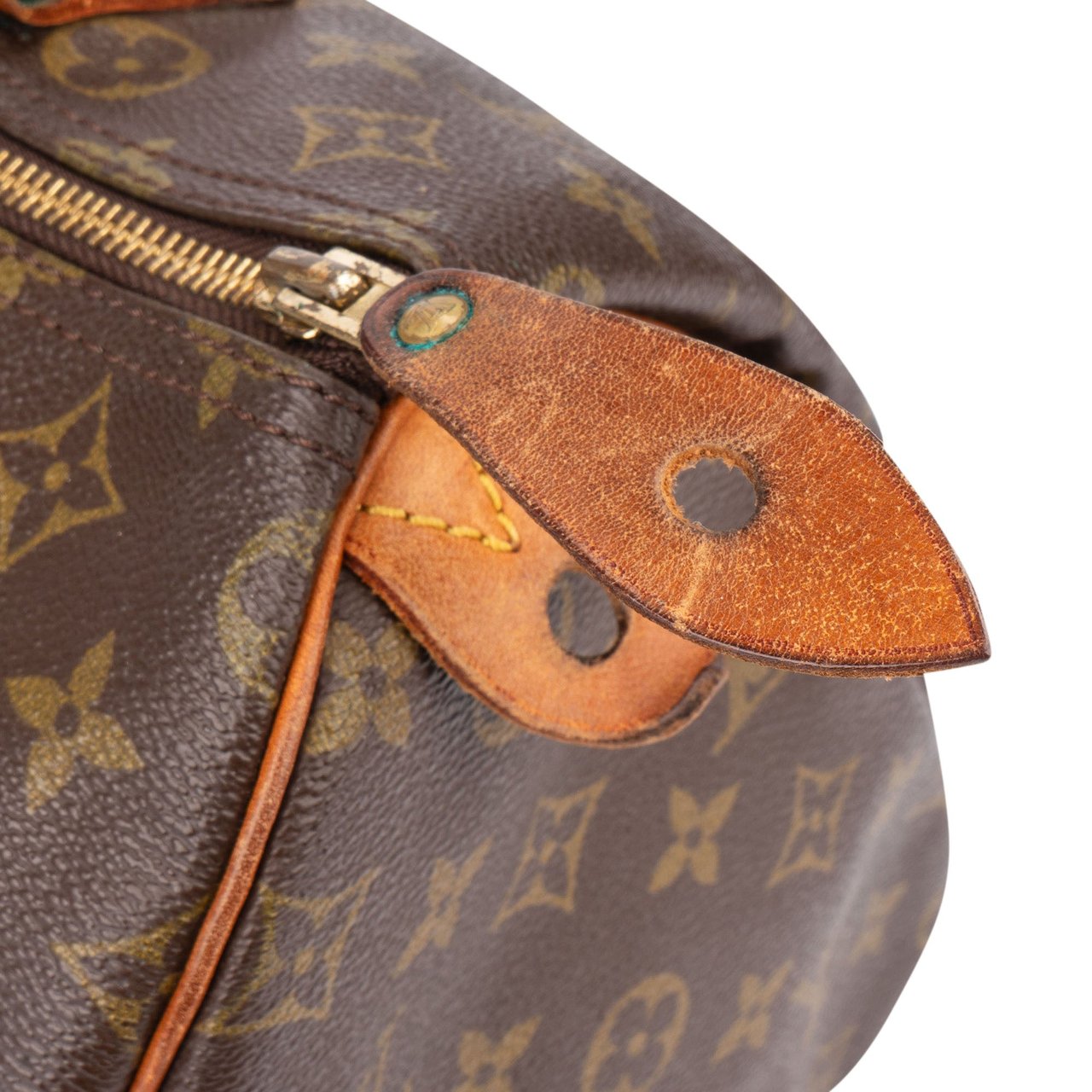 Louis Vuitton Louis Vuitton Canvas Monogram Speedy 30 Handbag Bruin