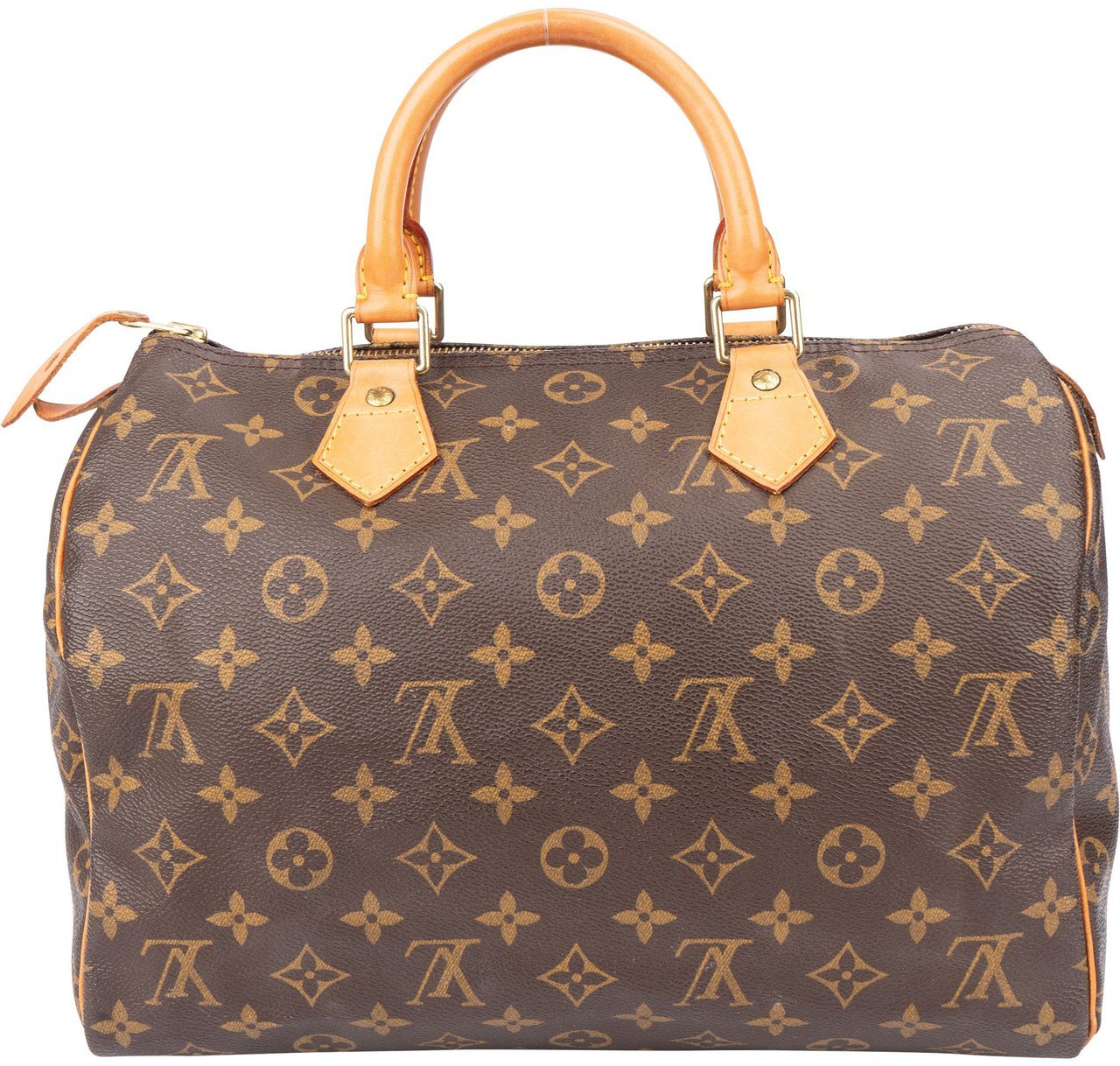 Louis Vuitton Louis Vuitton Canvas Monogram Speedy 30 Handbag Bruin