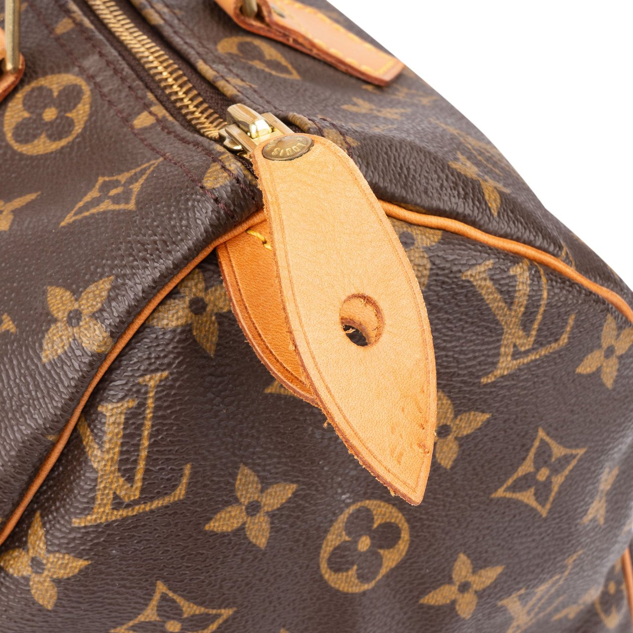 Louis Vuitton Louis Vuitton Canvas Monogram Speedy 30 Handbag Bruin