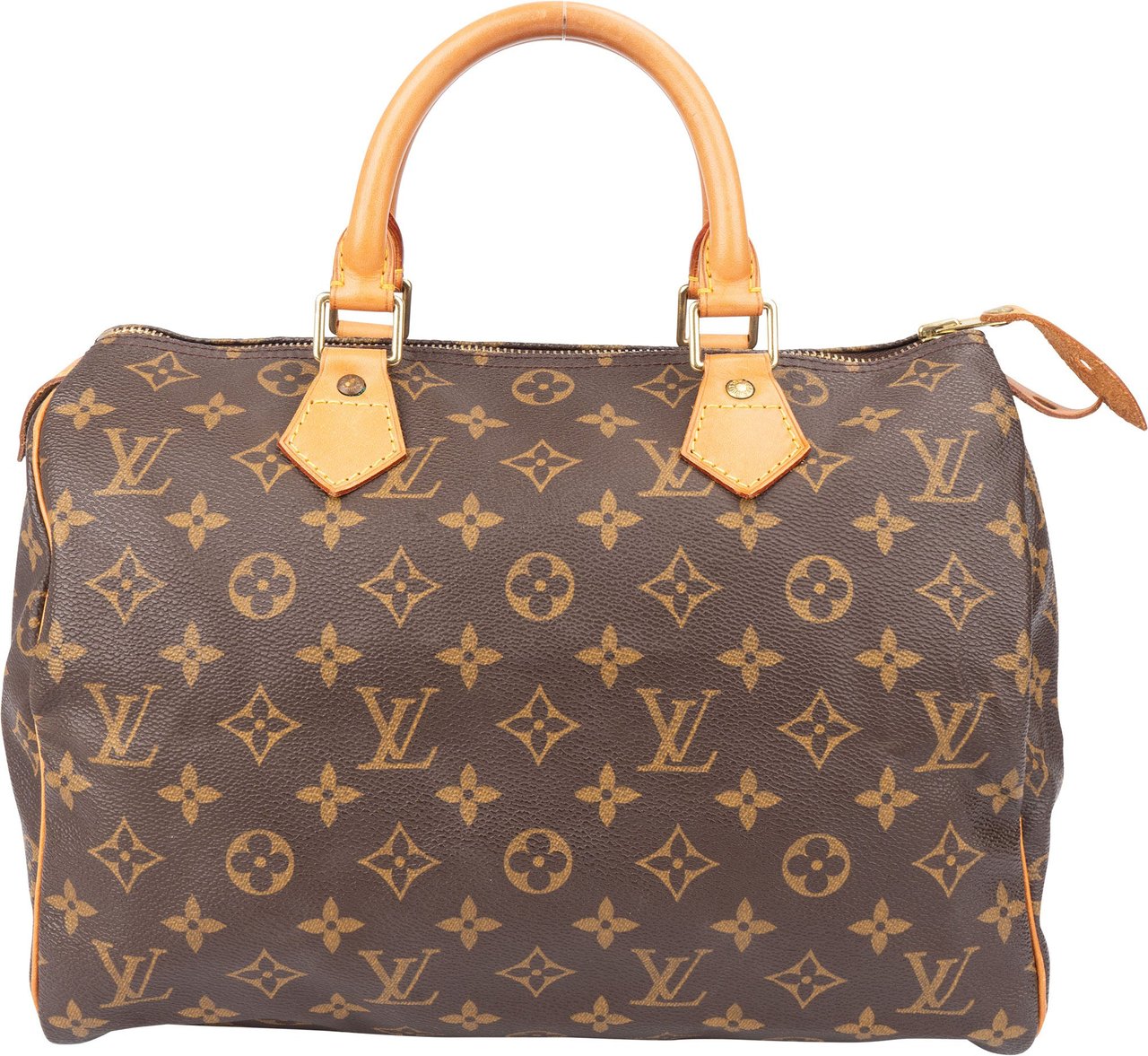 Louis Vuitton Louis Vuitton Canvas Monogram Speedy 30 Handbag Bruin