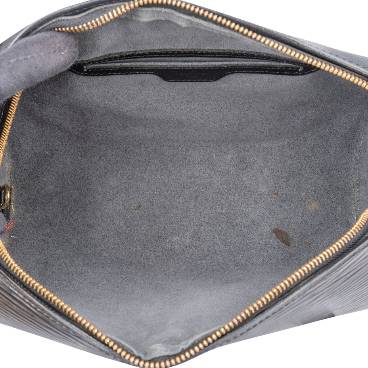 Louis Vuitton Louis Vuitton Noir Epi Leather Soufflot Handbag Zwart