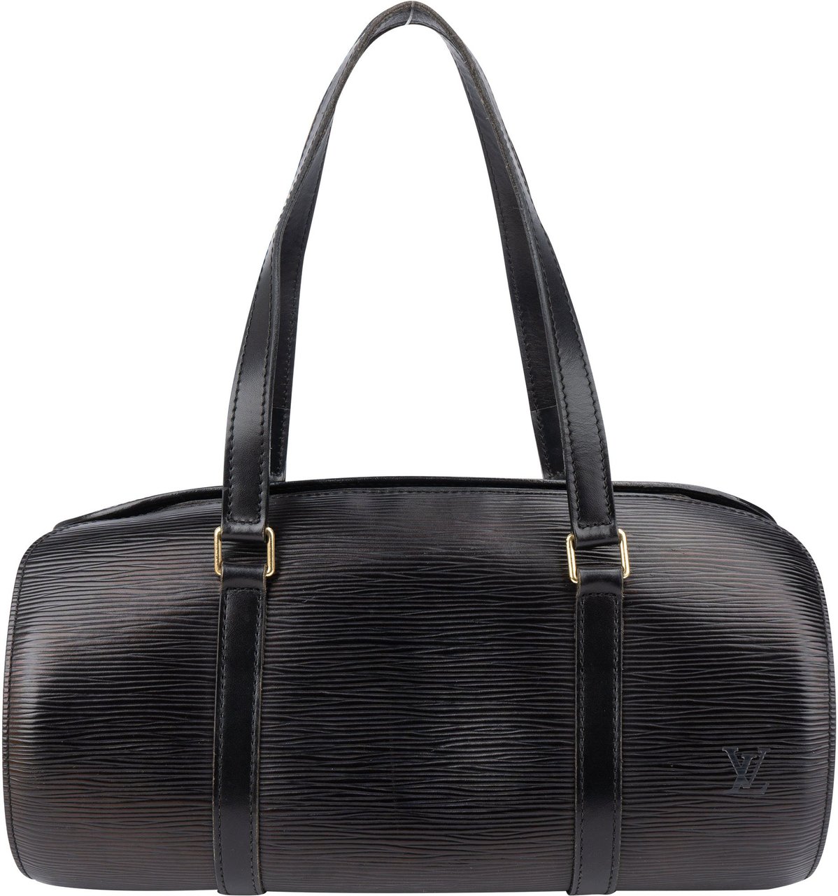 Louis Vuitton Louis Vuitton Noir Epi Leather Soufflot Handbag Zwart