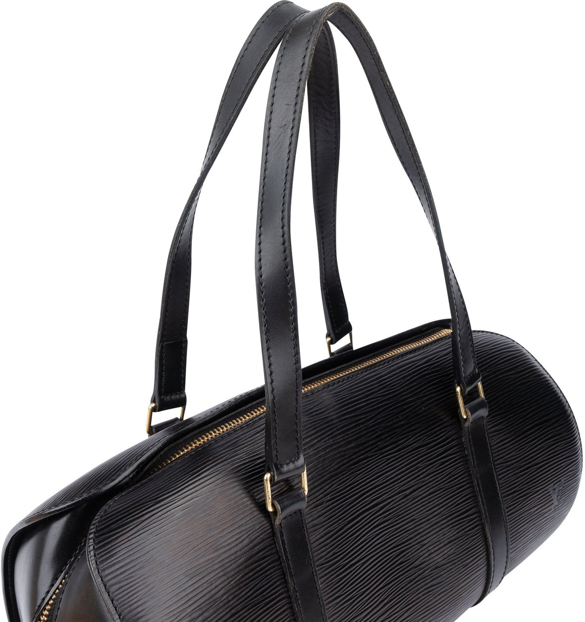 Louis Vuitton Louis Vuitton Noir Epi Leather Soufflot Handbag Zwart