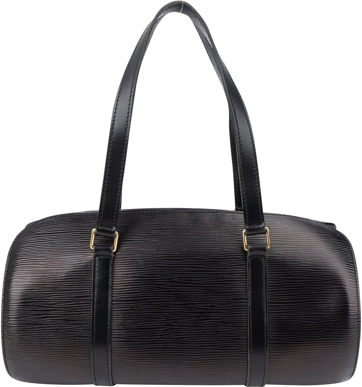 Louis Vuitton Louis Vuitton Noir Epi Leather Soufflot Handbag Zwart