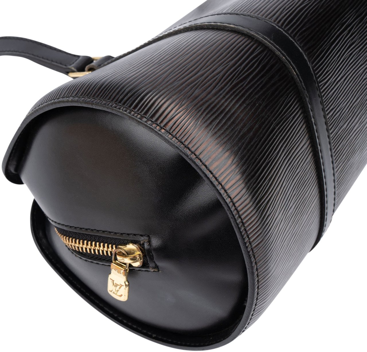 Louis Vuitton Louis Vuitton Noir Epi Leather Soufflot Handbag Zwart
