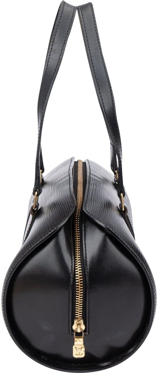 Louis Vuitton Louis Vuitton Noir Epi Leather Soufflot Handbag Zwart