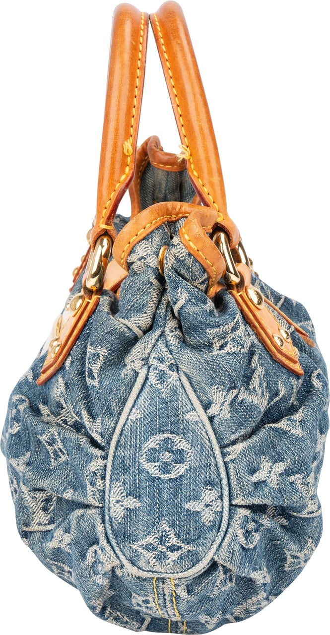 Louis Vuitton Louis Vuitton Denim Monogram Pleaty Handbag Blauw