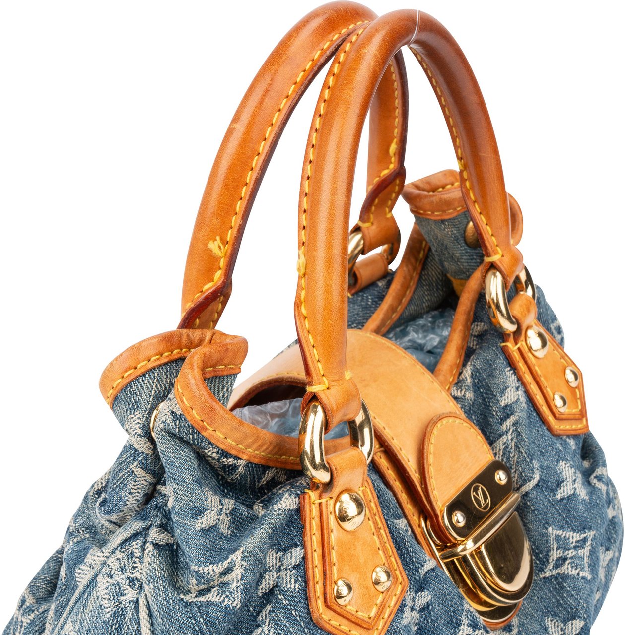 Louis Vuitton Louis Vuitton Denim Monogram Pleaty Handbag Blauw
