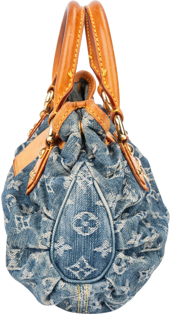 Louis Vuitton Louis Vuitton Denim Monogram Pleaty Handbag Blauw