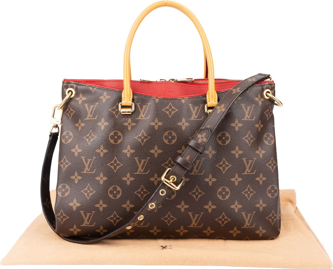 Louis Vuitton Louis Vuitton Canvas Monogram Pallas MM Handbag Bruin